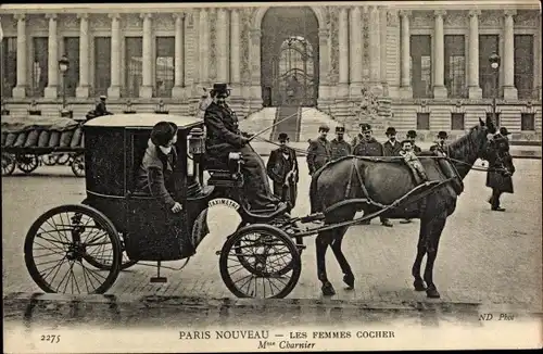 Ak Paris, Les Femmes Cocher, Madame Charnier