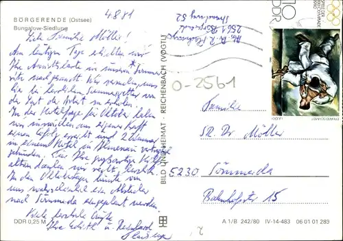 Ak Börgerende im Kreis Rostock, Bungalow Siedlung, Garten, Schaukel