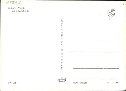 Ak Jocketa Pöhl Vogtland, Eisenbahn auf der Elstertalbrücke