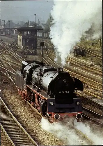 Ak Saalfeld an der Saale Thüringen, Lok 351074-0