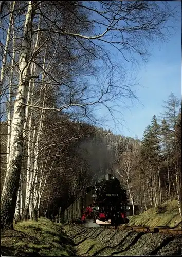 Ak Oybin in der Oberlausitz, Zittauer Bimmelbahn, Zug erreicht den Bhf. Kurort Oybin