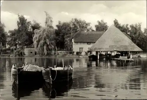 Ak Krakow am See in Mecklenburg, Fischerhaus