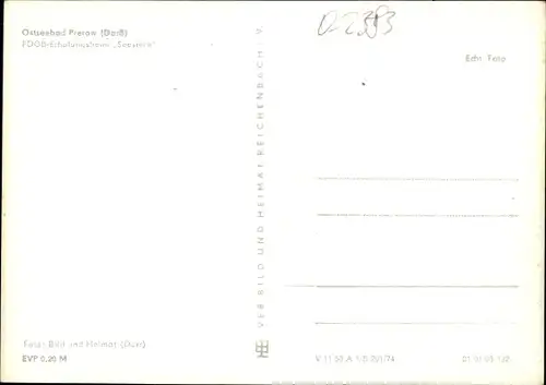 Ak Ostseebad Prerow auf dem Darß, FDGB Erholungsheim Seestern