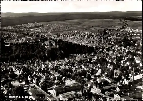 Ak Heidenheim an der Brenz Württemberg, Fliegeraufnahme, Panorama