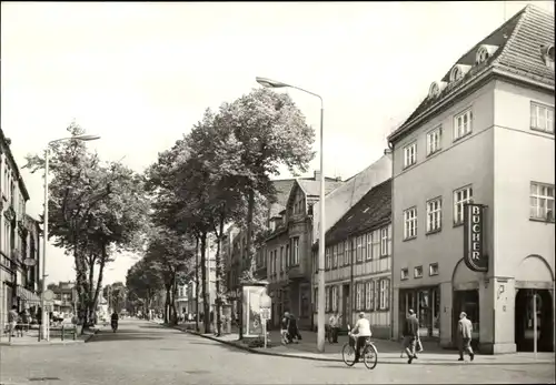 Ak Wittenberge an der Elbe Prignitz, Bahnstraße, Buchhandlung