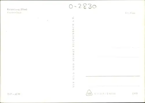 Ak Boizenburg an der Elbe, Krankenhaus