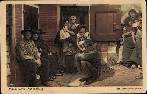 Ak Bunschoten Spakenburg Utrecht Niederlande, Een zondagmiddaguurtje