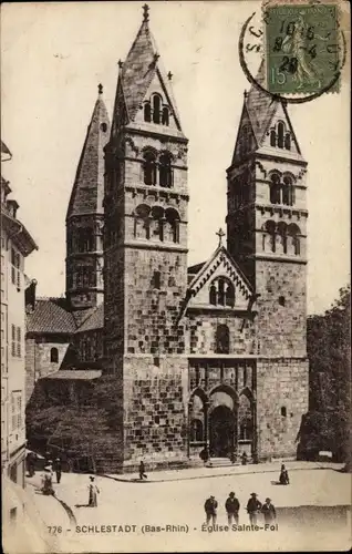 Ak Sélestat Schlestadt Schlettstadt Elsass Bas Rhin, L'Eglise Sainte Foi