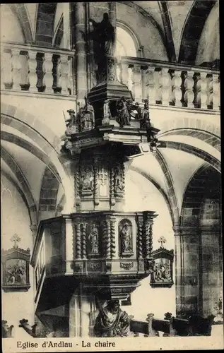 Ak Andlau Elsass Bas Rhin, Eglise, La chaire