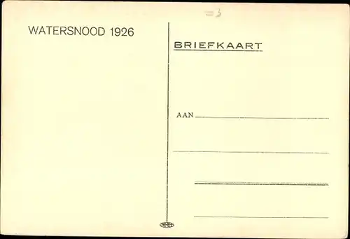 Künstler Ak J. H. van Mastenbroek, Dijkdoorbraak, Watersnood 1926
