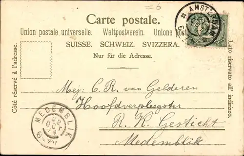 Präge Briefmarken Wappen Ak Schweiz, Lorbeerkranz