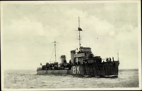 Ak Hr. Ms. BK, Niederländisches Kriegsschiff