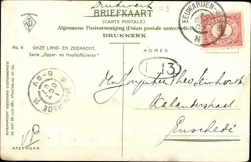 Ak Majoor. Bastaljon's commandant, Groote tenue, Niederländischer Heerführer zu Pferde