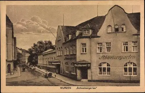 Ak Wurzen in Sachsen, Restaurant Schweizergarten