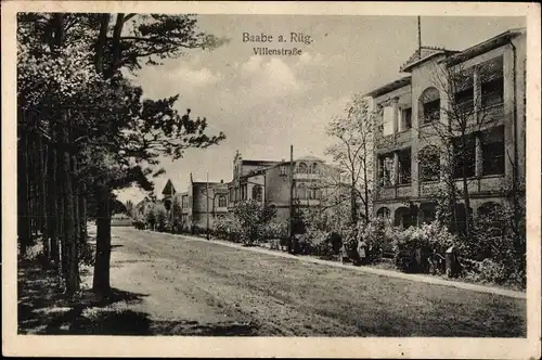 Ak Baabe auf der Insel Rügen, Das Seeschloss in der Villenstraße, Waldrand, Villen