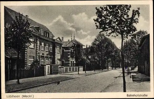 Ak Lübtheen in Mecklenburg, Bahnhofstraße