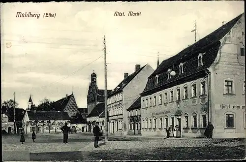 Ak Mühlberg an der Elbe, Altstädter Markt