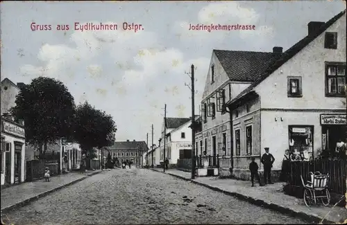 Ak Tschernyschewskoje Eydtkuhnen Ostpreußen, Jodringkehmer Straße, Geschäftshaus