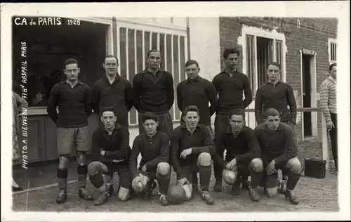 Foto Ak Fußballmannschaft C. A. Cercle Athlétique de Paris Saison 1928, Gruppenbild der Spieler