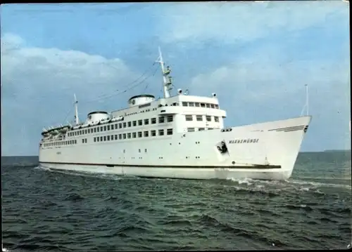 Ak Fährschiff Warnemünde, Ansicht Steuerbord