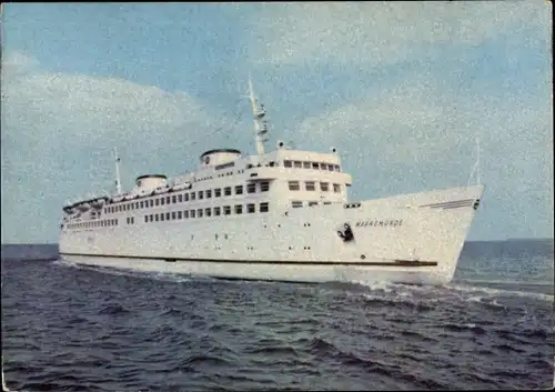 Ak Fährschiff Warnemünde, Ansicht Steuerbord