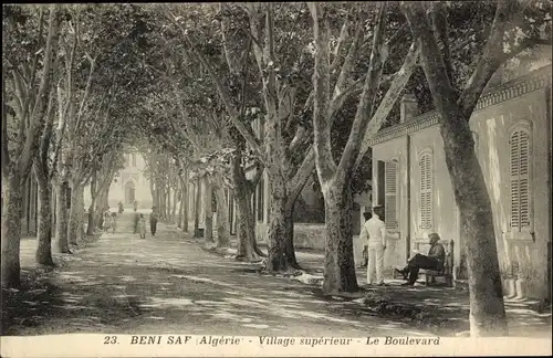 Ak Beni Saf Algerien, Village superieur, Le Boulevard