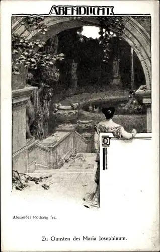 Künstler Ak Rothaug, Alexander, Abendlicht, Zu Gunsten des Maria Josephinum