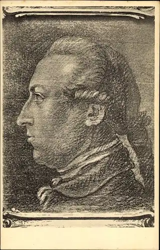 Künstler Ak Goethe, Johann Wolfgang von, Handzeichnung, Friedrich Maximilan Klinger