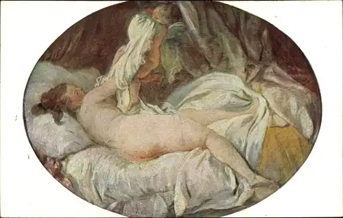 Künstler Ak Fragonard, La chemise enlevée, Entkleidet