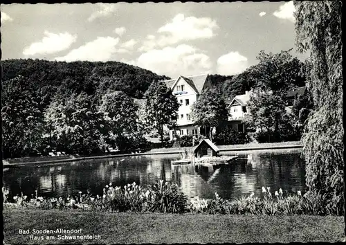 Ak Bad Sooden Allendorf an der Werra Hessen, Haus am Schwanenteich