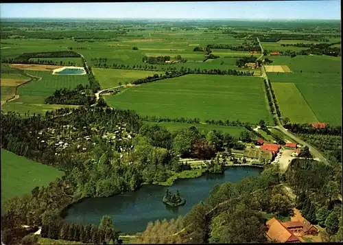 Ak Moorbek Großenkneten in Oldenburg, Gut Moorbeck aus der Vogelschau