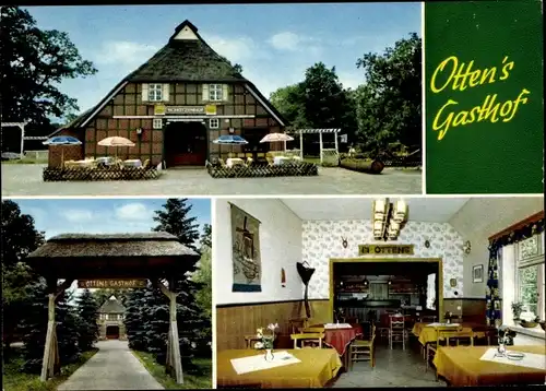 Ak Adolphsdorf Grasberg, Otten' s Gasthof, Fachwerkbau, Inneres, Eingang