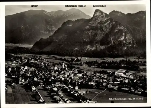 Ak Oberammergau in Oberbayern, Panorama vom Ort, Kofel, Notkaarspitze