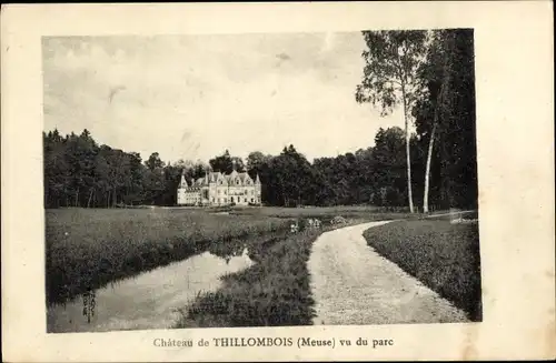 Ak Thillombois Meuse, Chateau, vu du parc