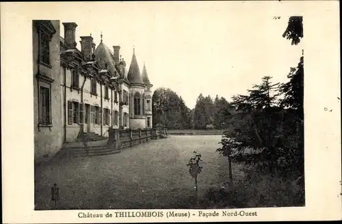 Ak Thillombois Meuse, Château, Facade Nord-Ouest