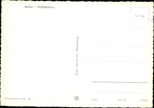 Ak Berlin Mitte, Volksbühne