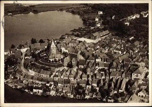 Ak Mölln im Herzogtum Lauenburg, Fliegeraufnahme
