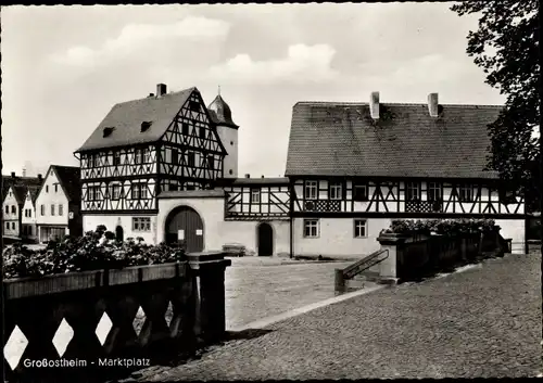 Ak Großostheim Unterfranken, Marktplatz