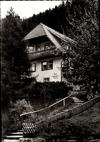 Ak Menzenschwand Sankt Blasien im Schwarzwald, Pension Haus Hubertus