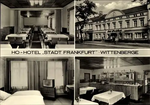 Ak Wittenberge an der Elbe Prignitz, HO Hotel Stadt Frankfurt