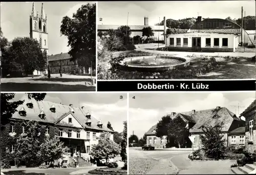 Ak Dobbertin Kreis Lübz, Klosterkirche, Sporthalle, Pflegeheim, Platz der Arbeit