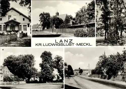 Ak Lanz in der Prignitz, F. L. Jahn's Geburtshaus und Gedenkstätte, Jahndenkmal, Dorfstraße