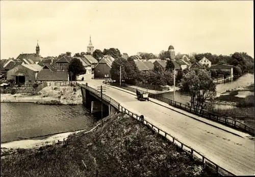 Ak Lenzen an der Elbe Prignitz, Am Seetor, Brücke