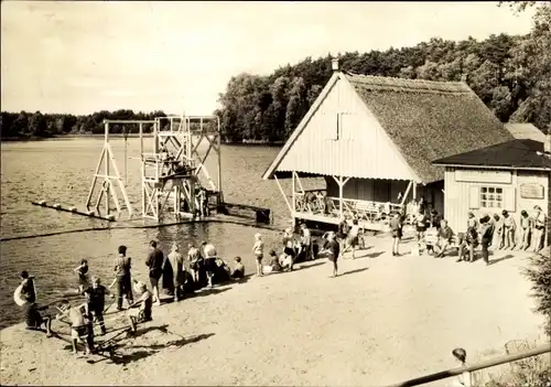 Ak Brüel in Mecklenburg, Waldbad Roter See