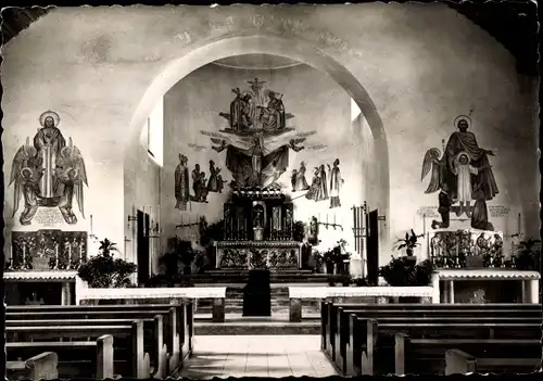 Ak Schneeberg im Odenwald Unterfranken, Inneres der Wallfahrtskirche zur Mutter Gottes