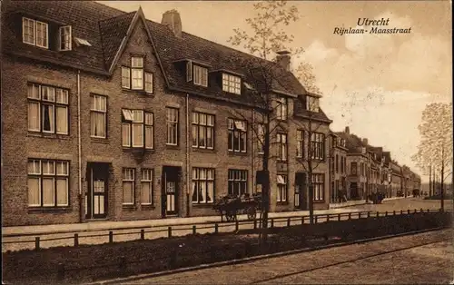 Ak Utrecht Niederlande, Uitzicht vanuit de Rijnlaan, Uitzicht vanaf de Maasstraat