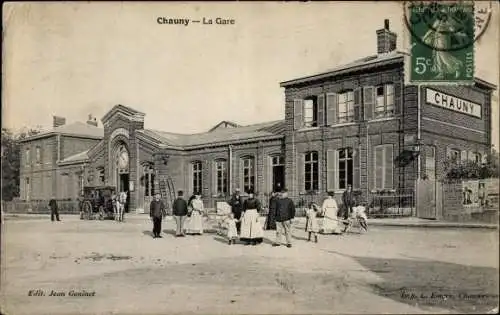 Ak Chauny Aisne, La Gare