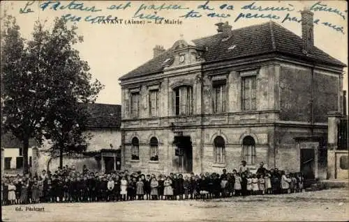 Ak Pavant Aisne, La Mairie, Rathaus