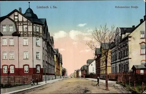 Ak Limbach Oberfrohna in Sachsen, Hohensteiner Straße