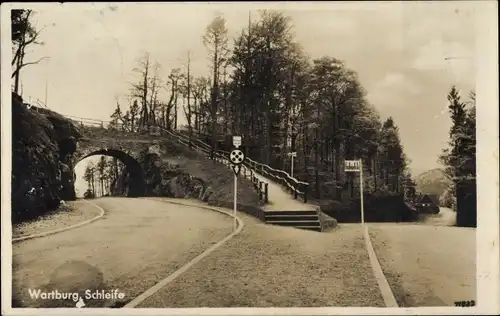 Ak Lutherstadt Eisenach in Thüringen, Wartburg, Schleife